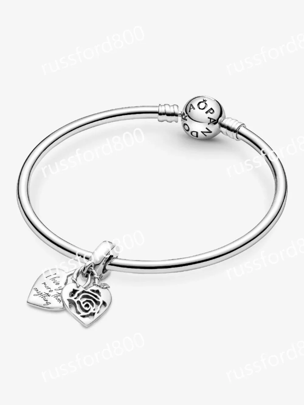 Pandora Rose Heart Padlock Dangle Charm